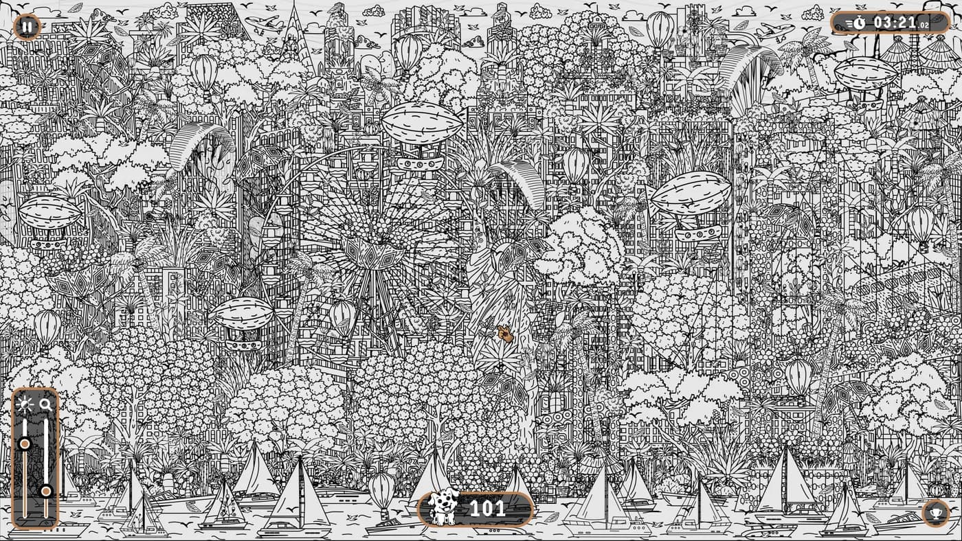 冷門精選：101 Dogs Hidden in New York Steam 買前整理：HK$7.20，黑白線稿搵 101 隻狗