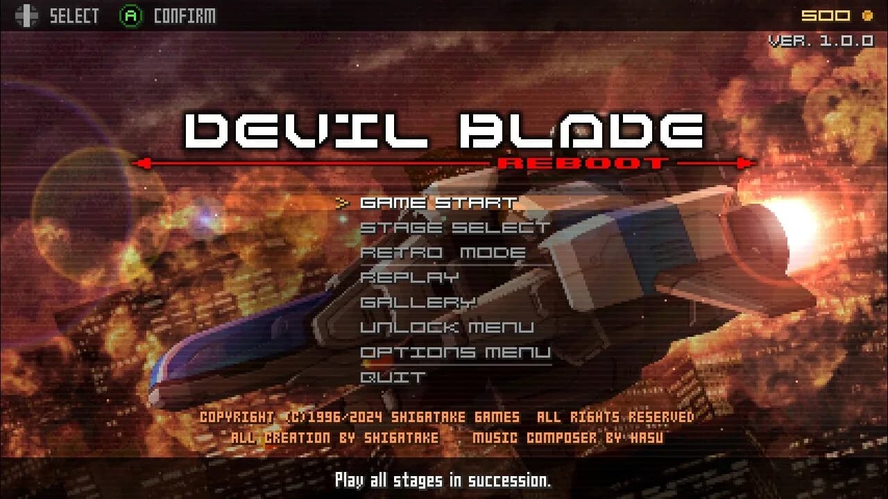 冷門精選：DEVIL BLADE REBOOT Steam HK$71.40，偽3D機甲STG＋狂暴近距計分值唔值？