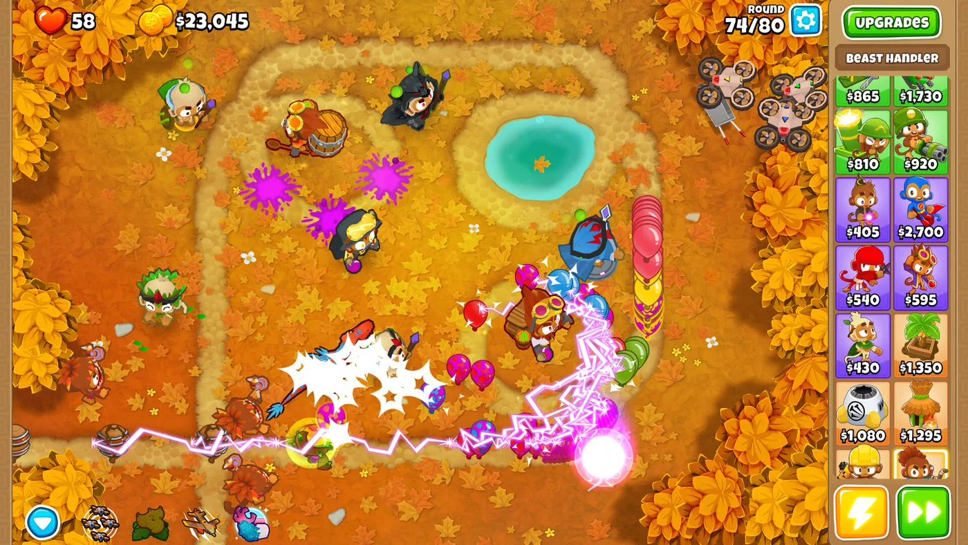 Bloons TD 6 多路線防守畫面