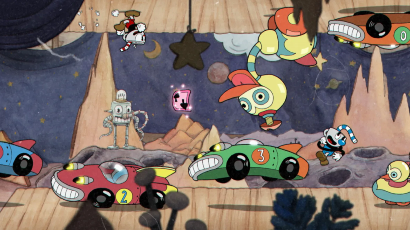 Cuphead 雙人合作與關卡畫面