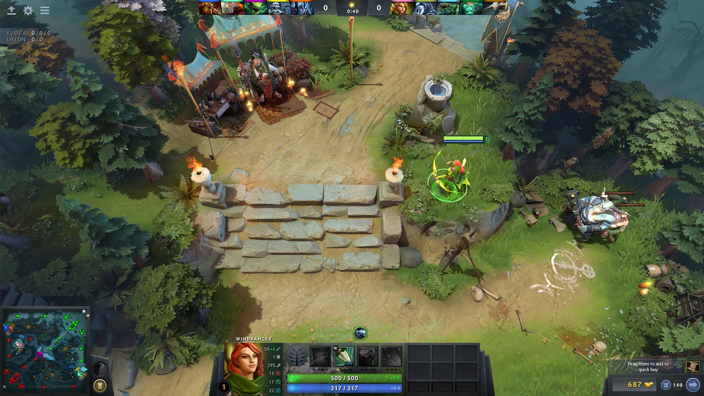 Dota 2 團戰畫面