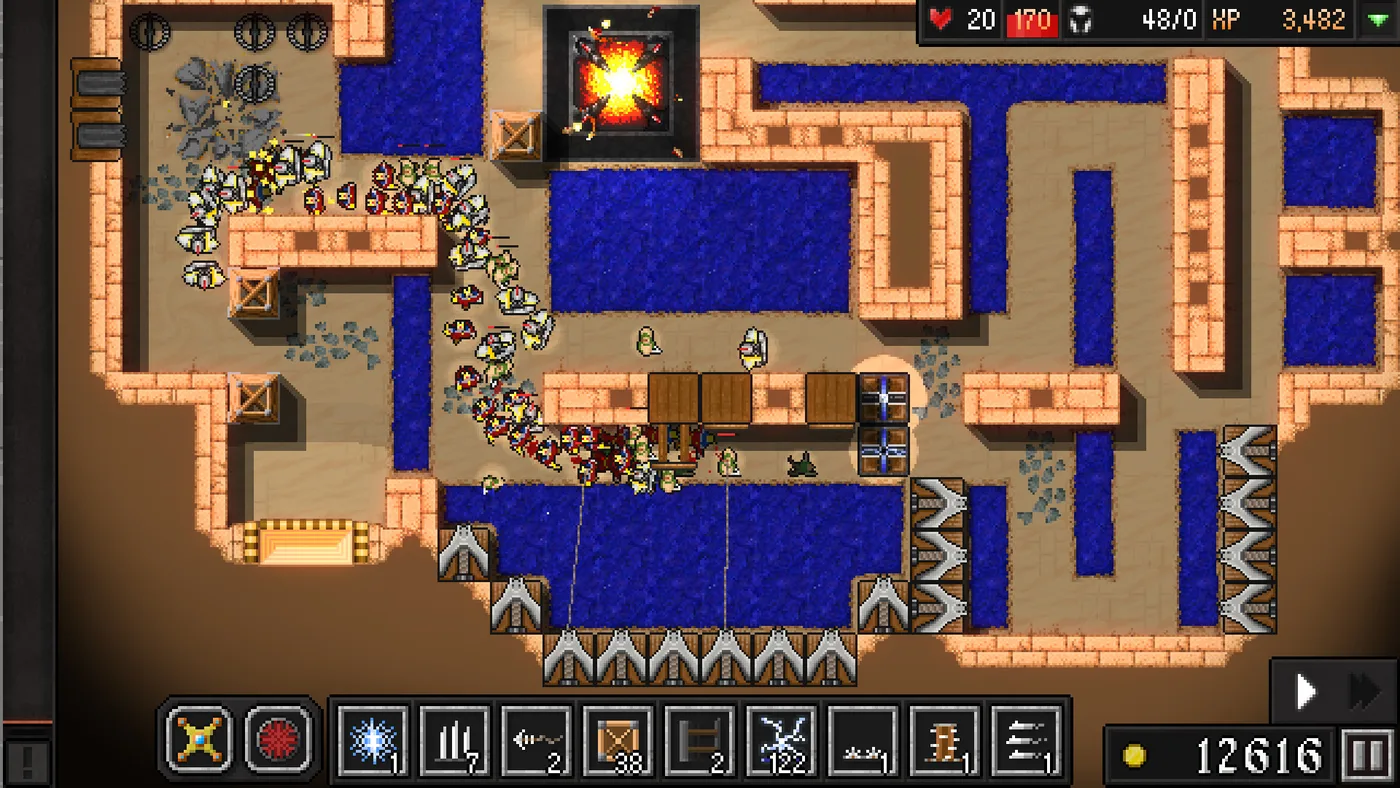 Dungeon Warfare 2 地牢路線與陷阱部署