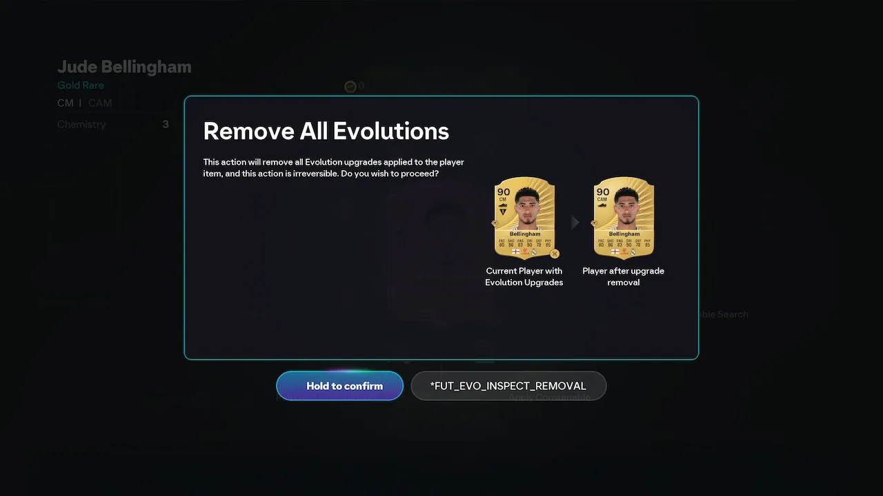 EA SPORTS FC 26 Evo Undo screen
