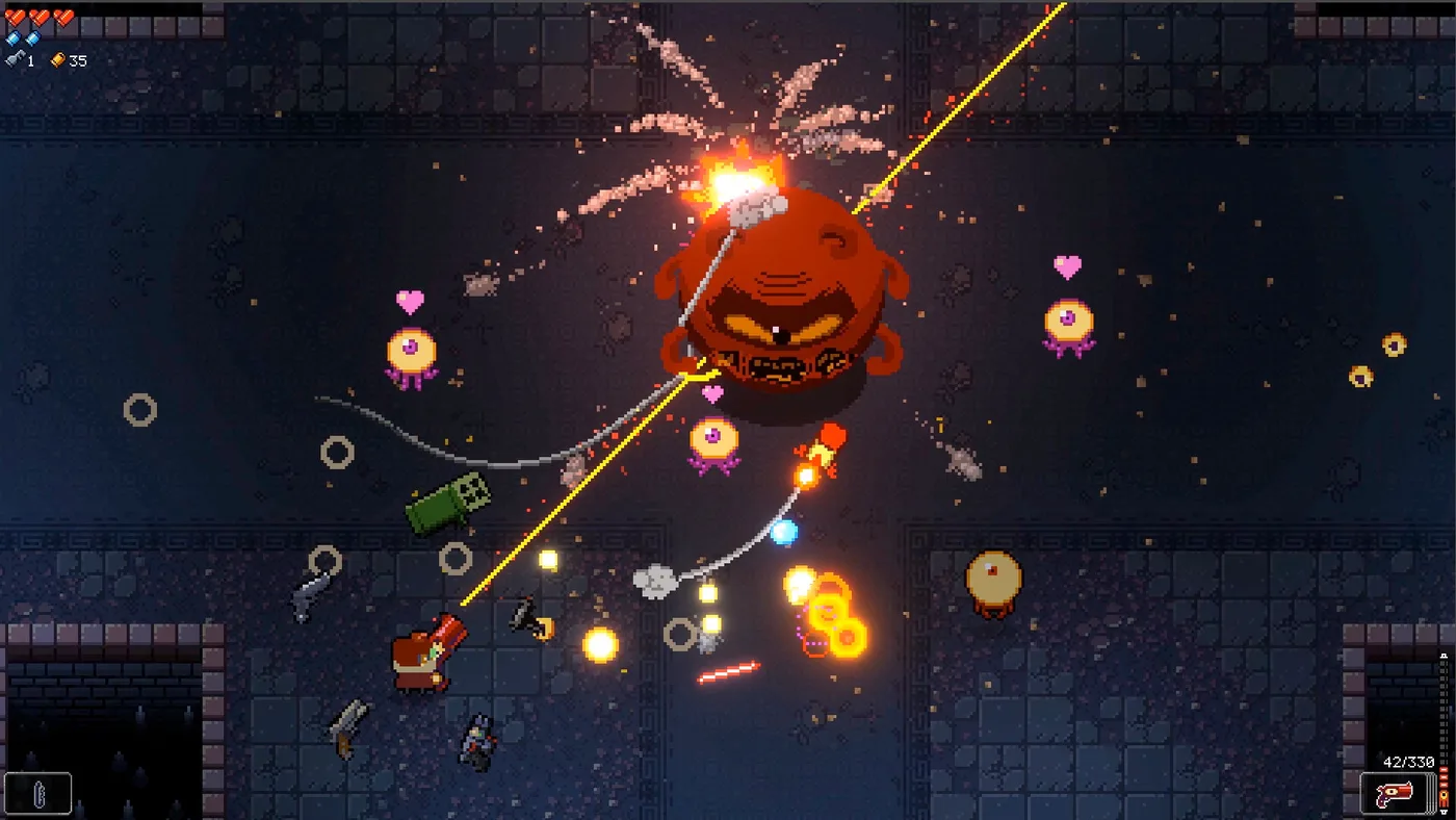 Enter the Gungeon 房間戰鬥與彈幕走位