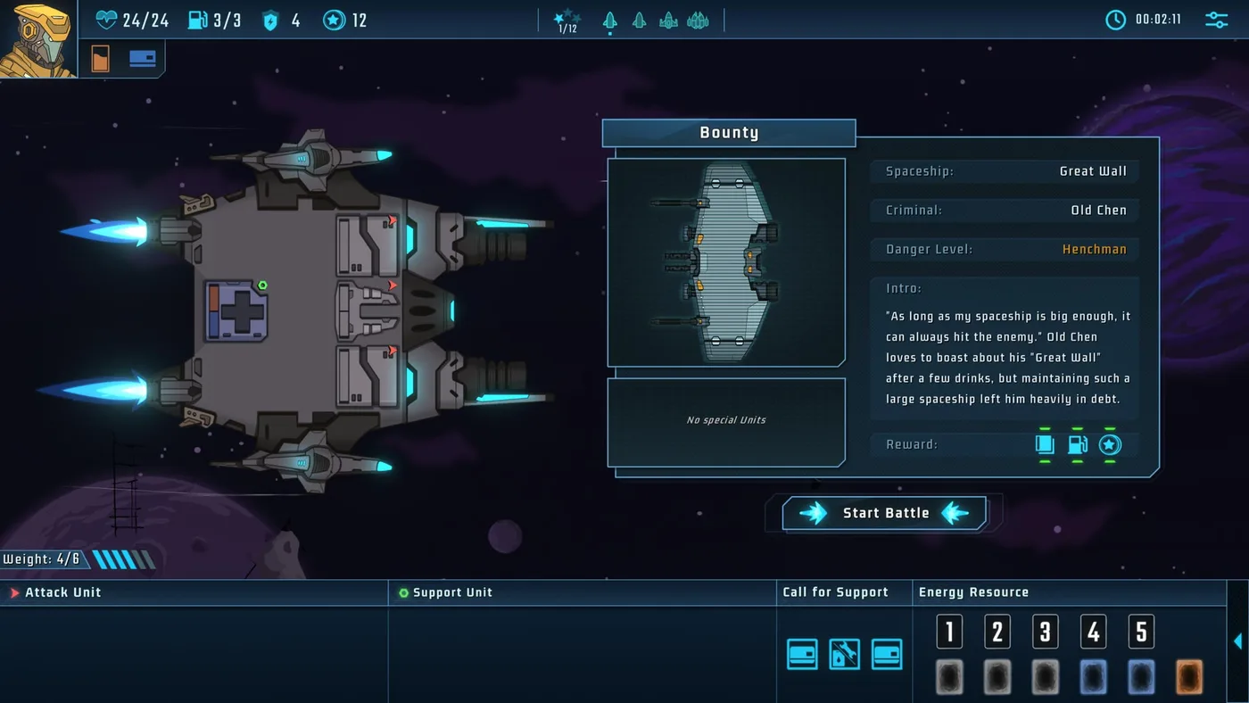 LONESTAR 太空 roguelite deckbuilder 畫面