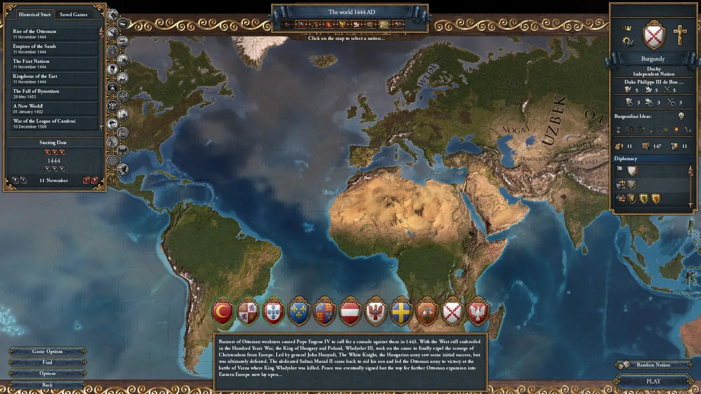 Europa Universalis IV 戰役推進與事件