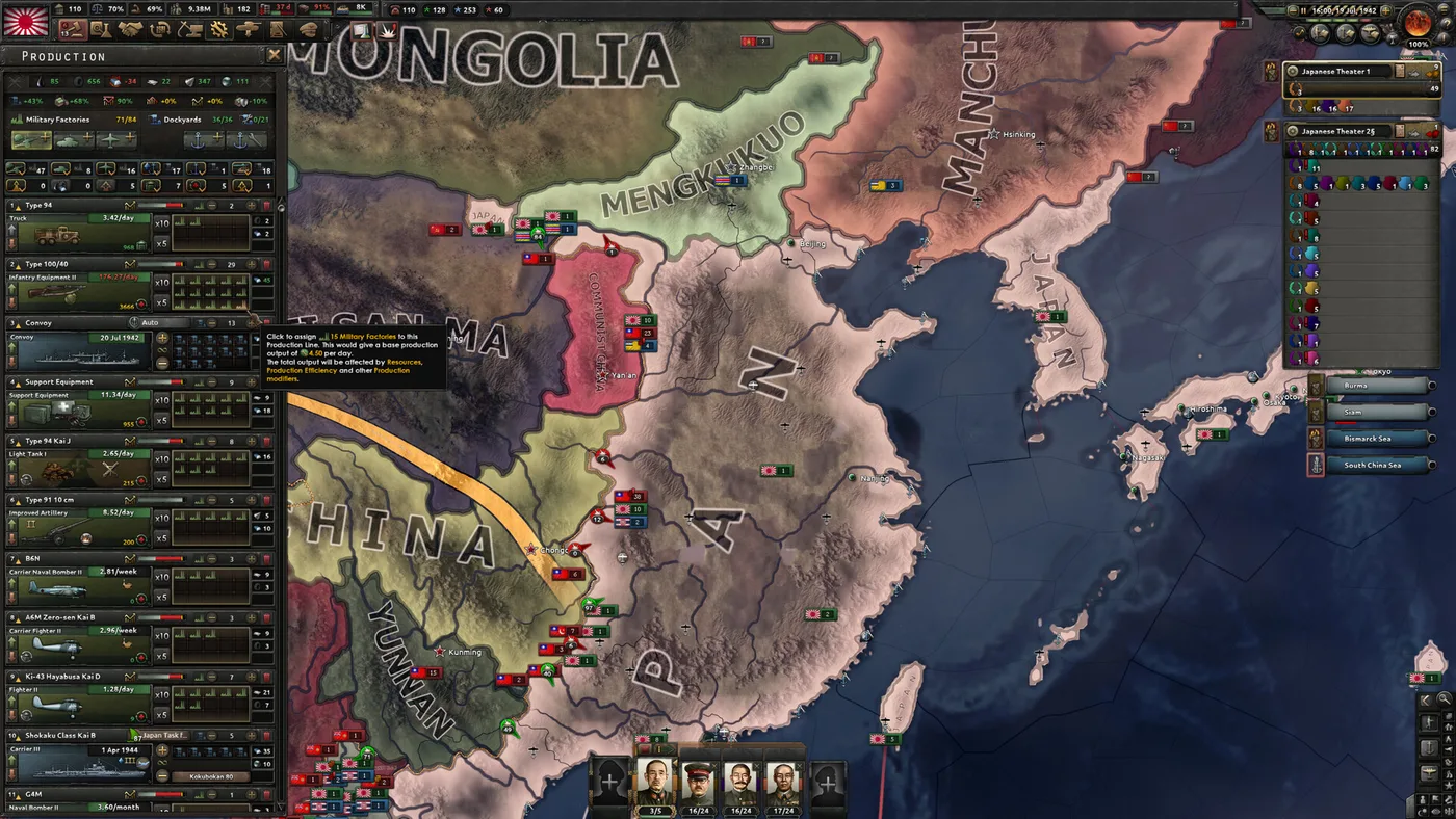 Hearts of Iron IV 國策與戰爭推進