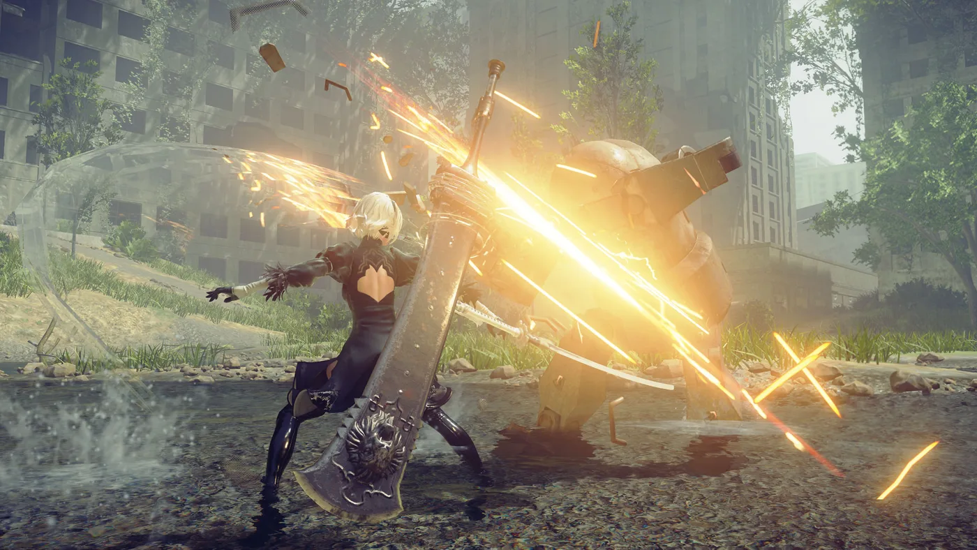 NieR Automata 廢墟城市與 2B 探索