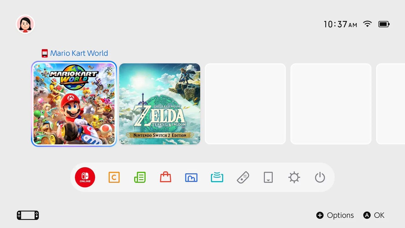 Nintendo Switch 2 Game-Key Card 下載畫面示意