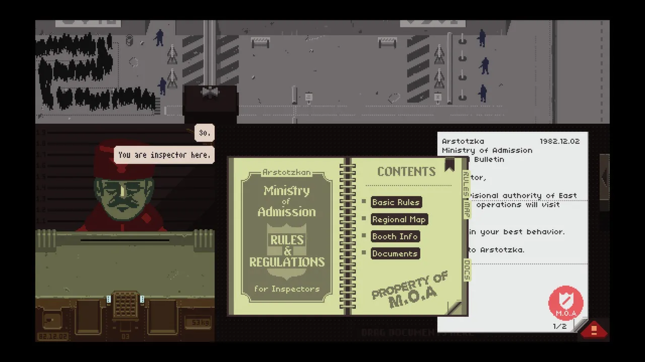 Papers Please 邊境窗口與人龍