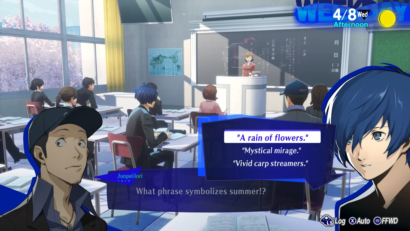 Persona 3 Reload 角色與校園畫面
