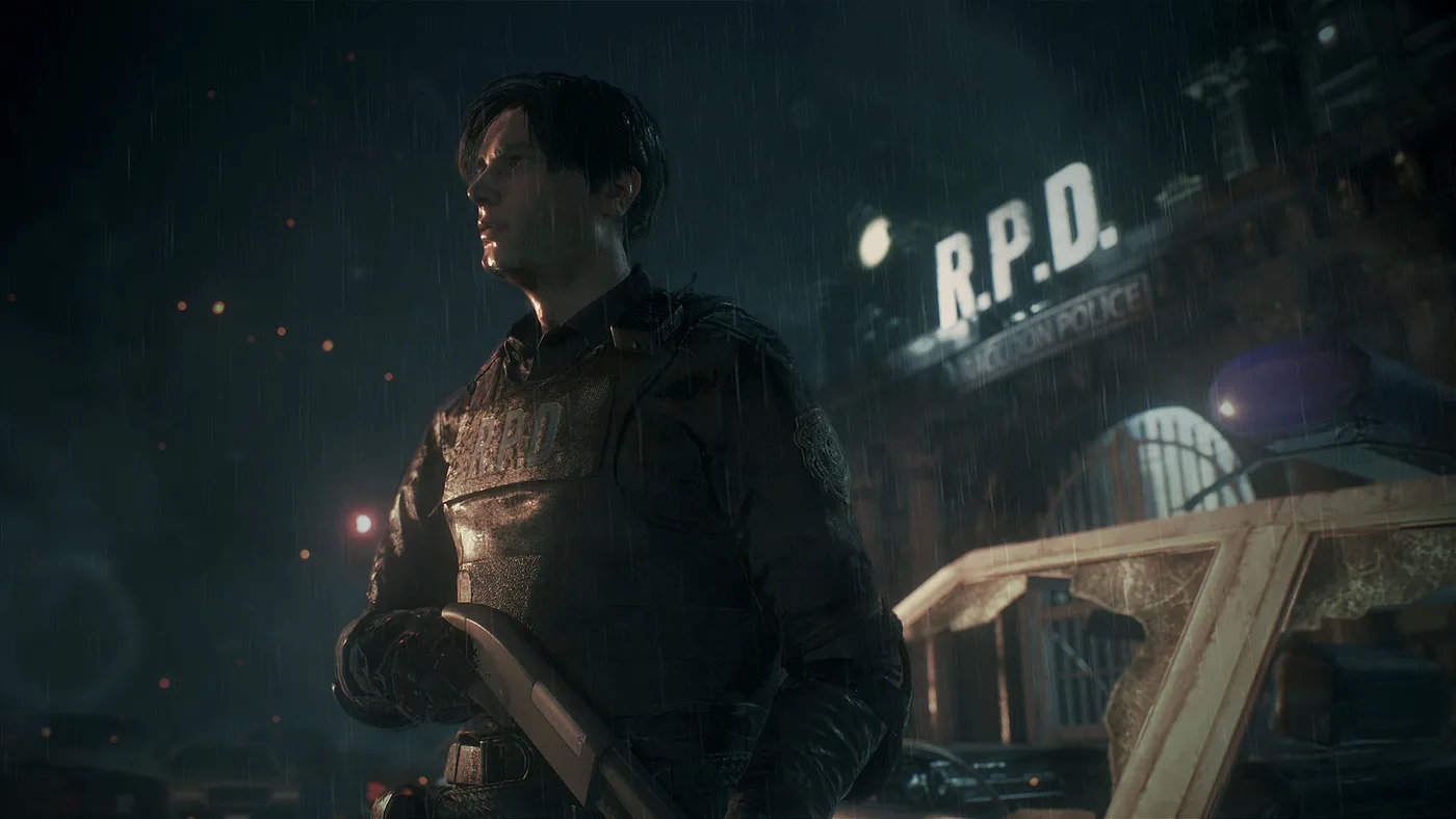 Resident Evil 2 警署走廊與恐怖氣氛