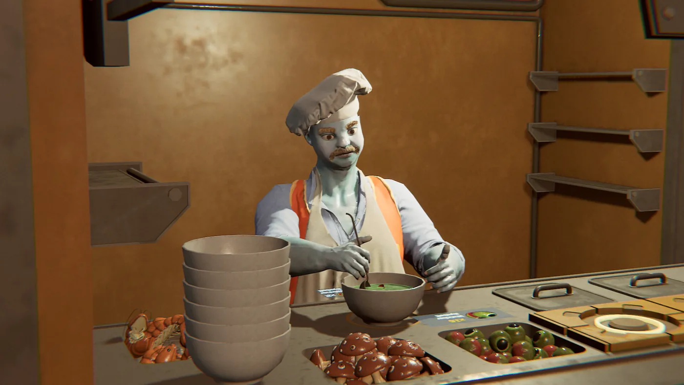 Alien Market Simulator 外星食物檔同烹調畫面