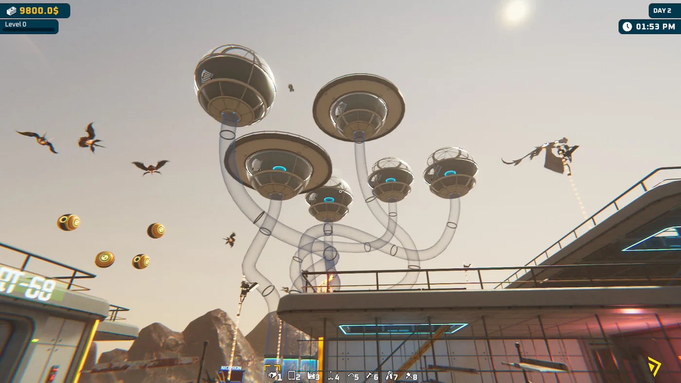 Alien Market Simulator 太空站外部設施同環境畫面