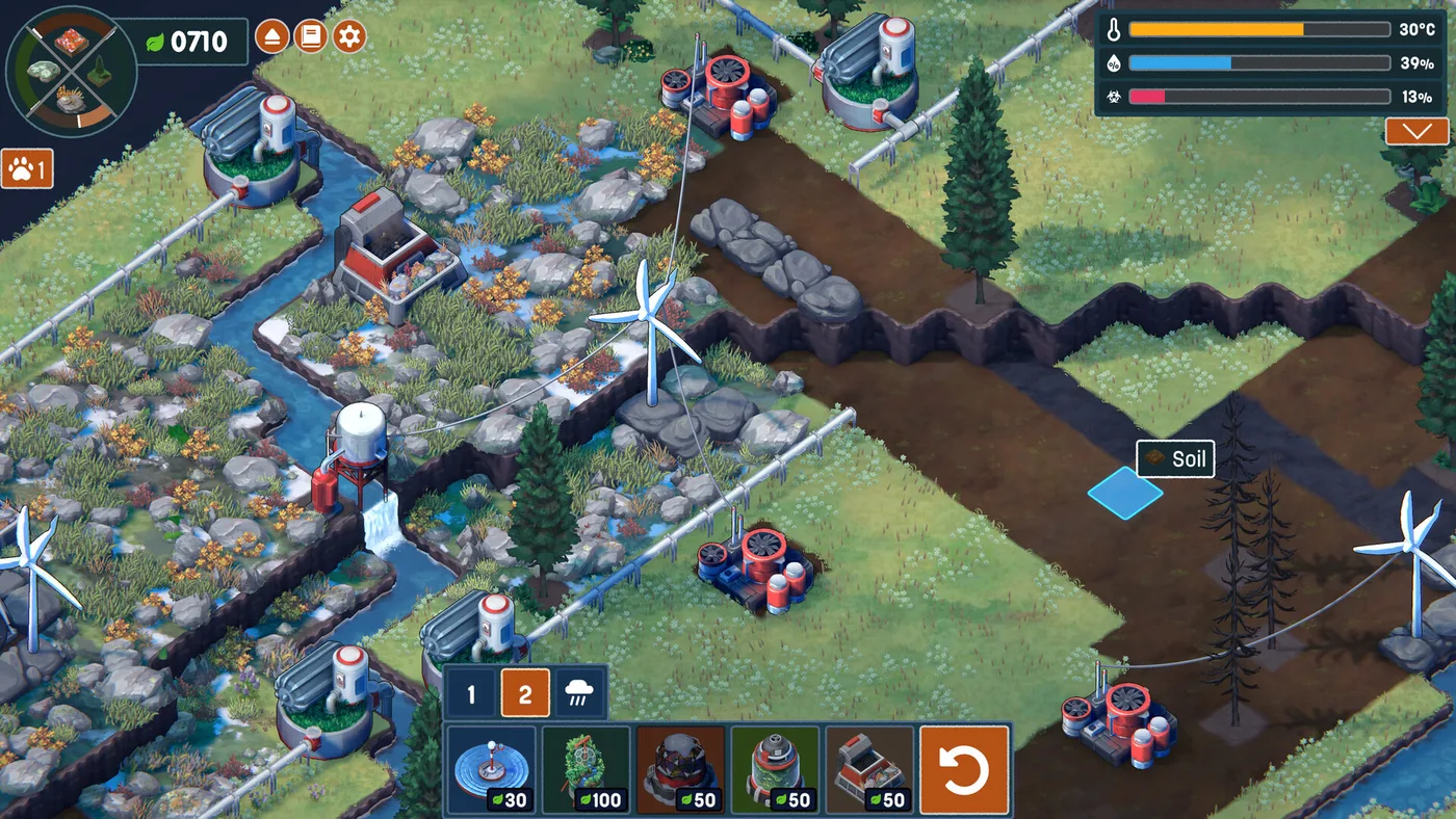 Terra Nil Steam 買前整理：把荒地變回自然的反城市建造 game Steam 截圖 2