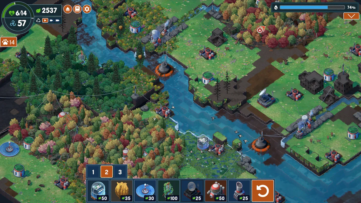 Terra Nil Steam 買前整理：把荒地變回自然的反城市建造 game Steam 截圖 3