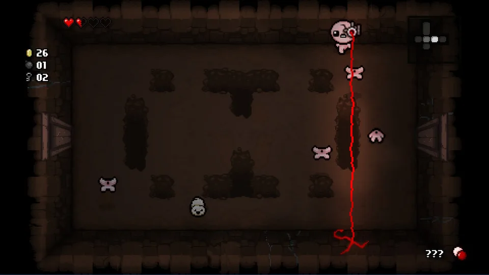 The Binding of Isaac Rebirth 地牢房間與彈幕