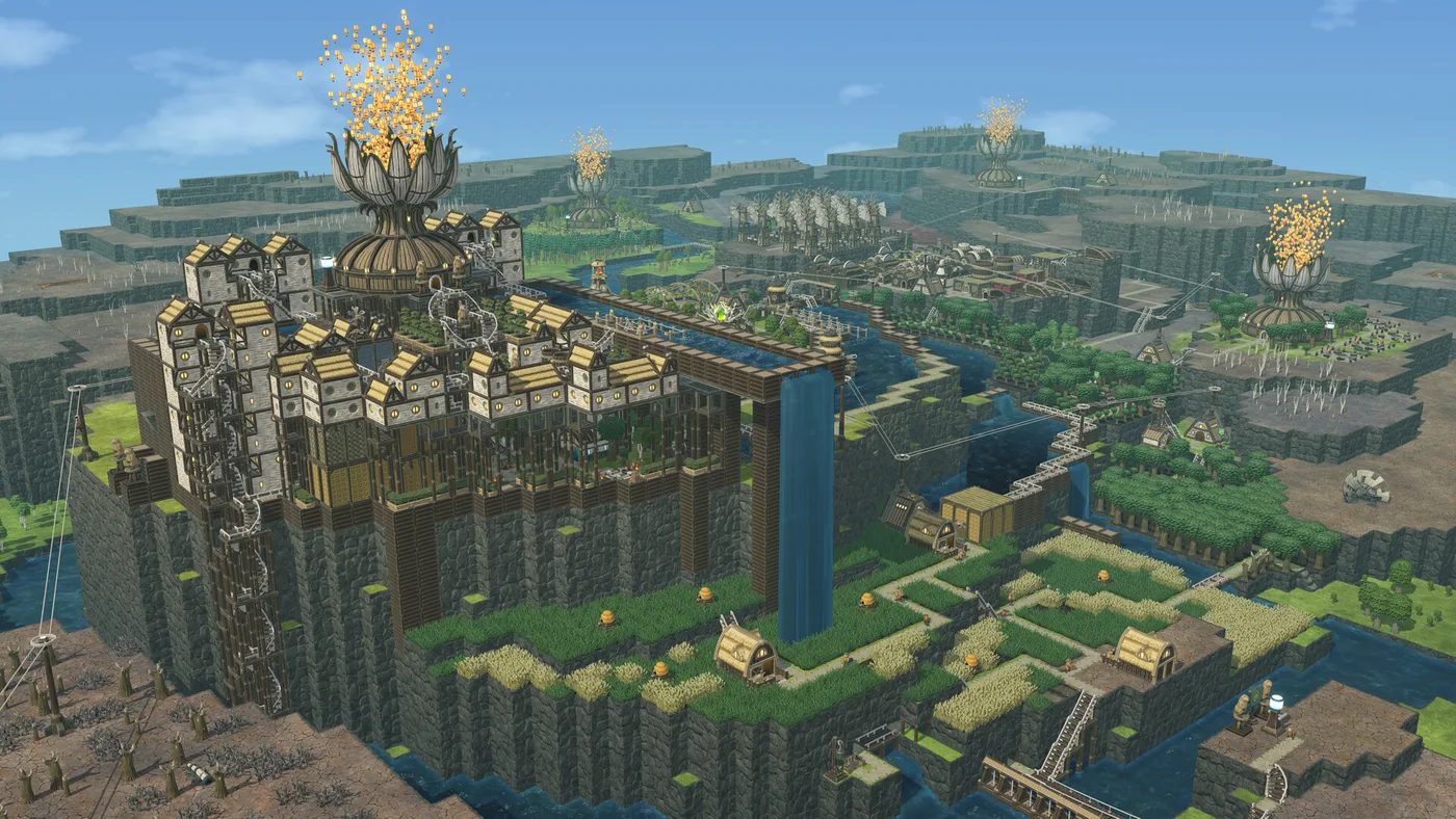 Timberborn 垂直建築與生產線
