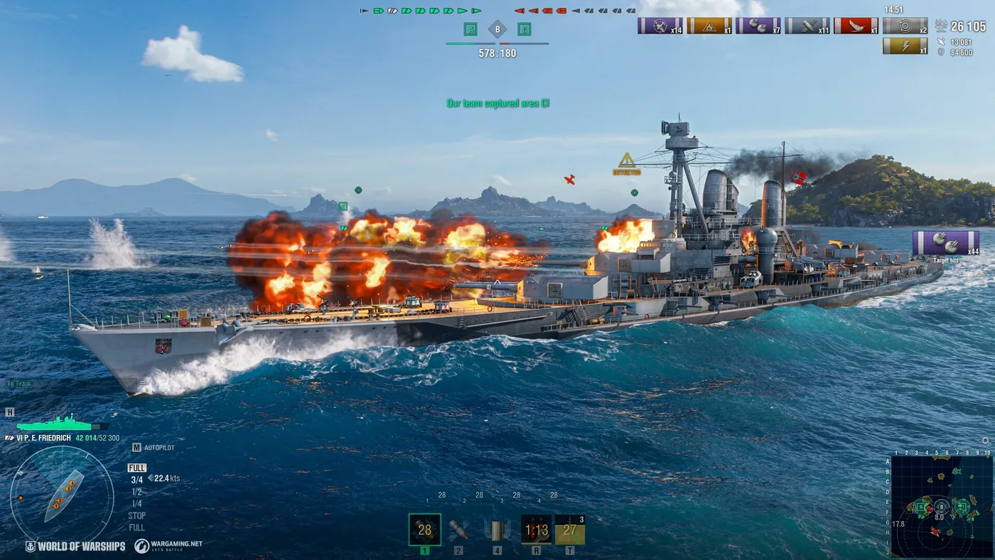 World of Warships 海戰畫面