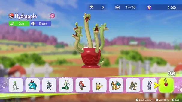 Pokémon Champions 隊伍整理畫面