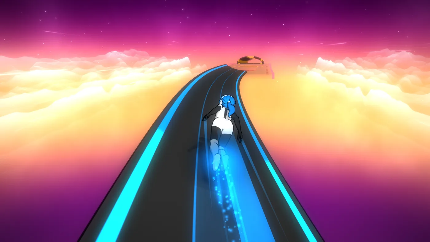 Melody's Escape 2 舞台效果:背景和速度跟音樂強度變化