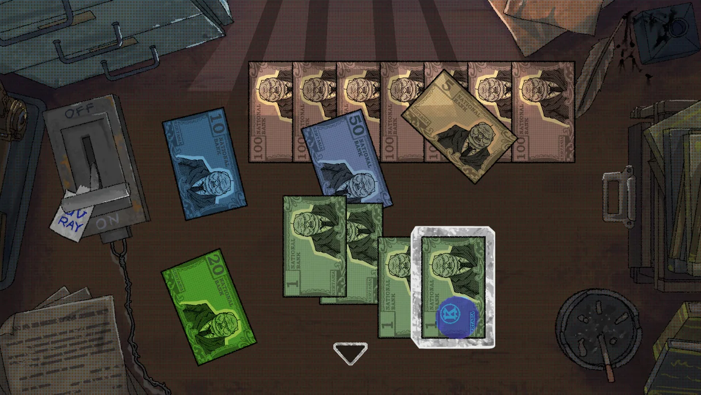 Teller's Duty 點鈔同現金分類畫面