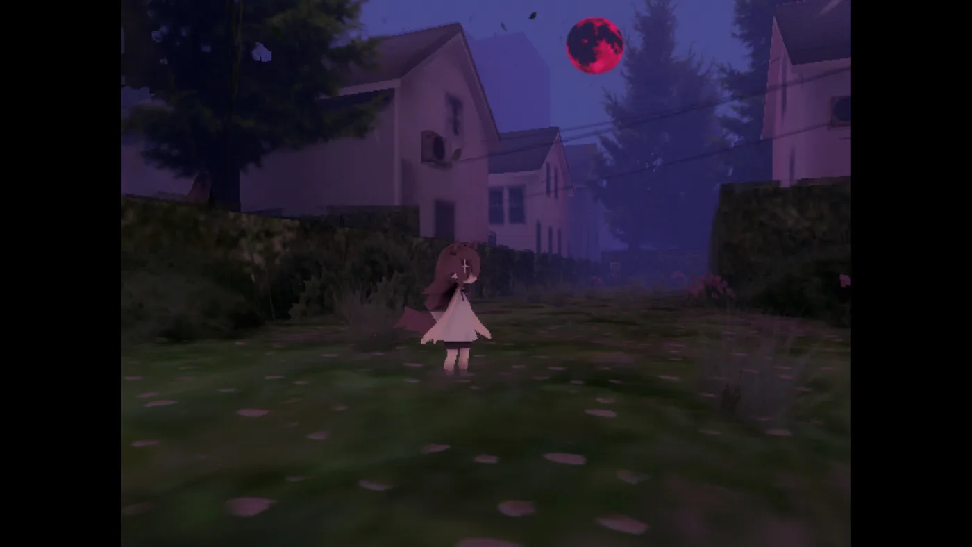 nophenia 紫色住宅區與紅月場景