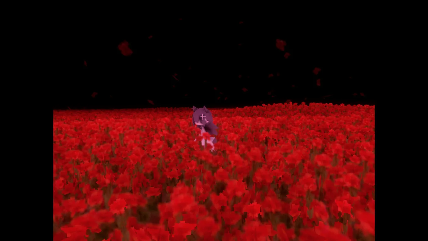 nophenia 紅色花田夢境場景