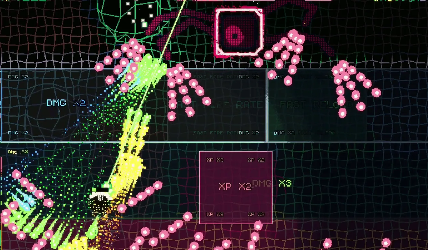 Particulitix gameplay screenshot 3 - 大量粒子彈幕同敵人包圍
