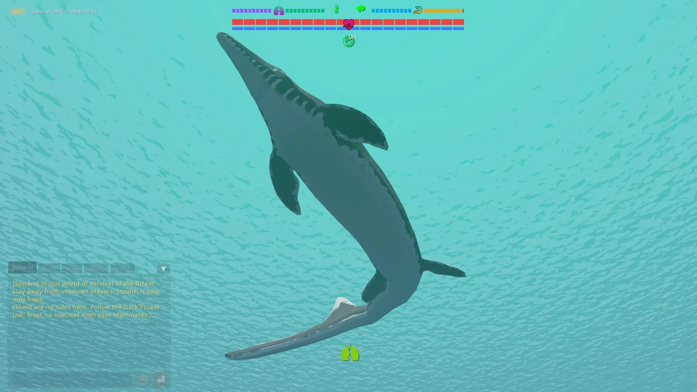 Mesozoic Dawn 水下生物與氧氣狀態
