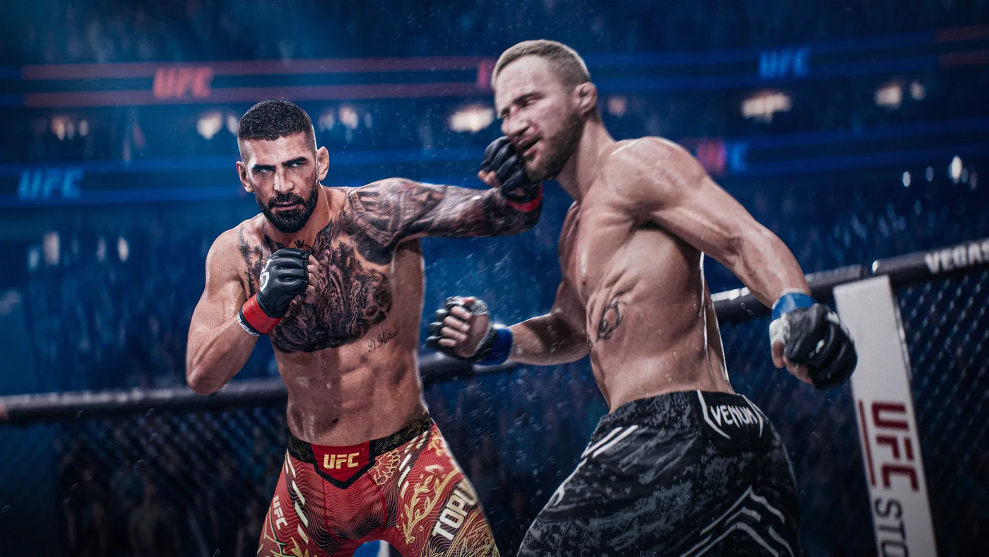 Ilia Topuria 對 Justin Gaethje 打擊畫面