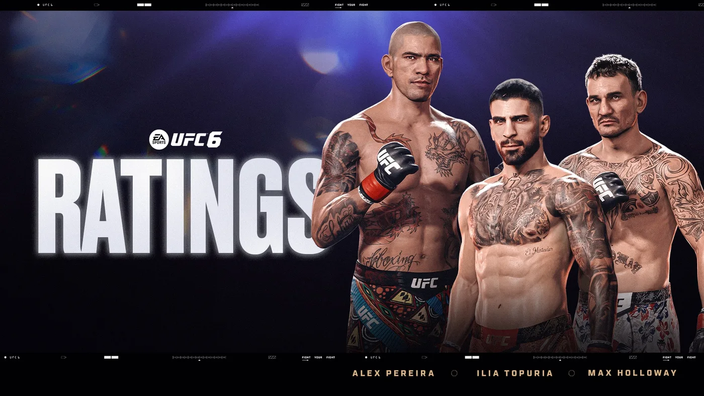 UFC 6 fighter ratings 宣傳畫面