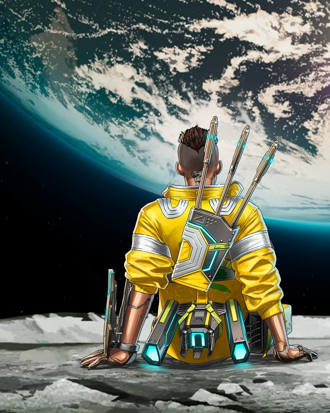 PlayApex 發出的聯動 teaser 半張月面圖