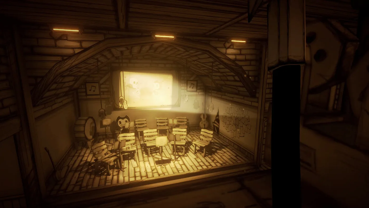 Bendy and the Ink Machine 走廊探索畫面