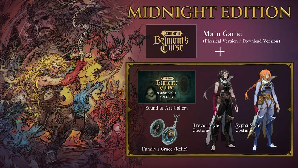 Castlevania Belmont's Curse Midnight Edition 內容