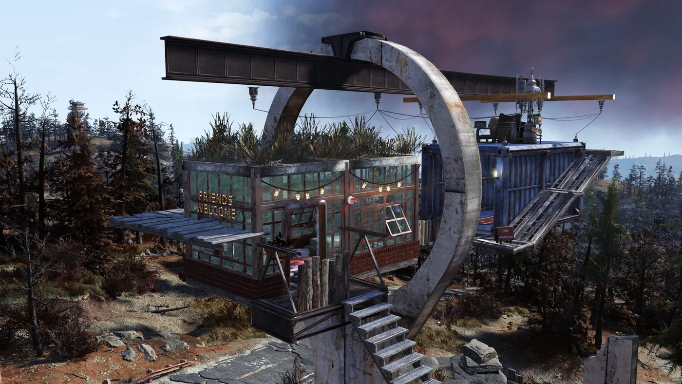 Fallout 76 聚落與角色畫面