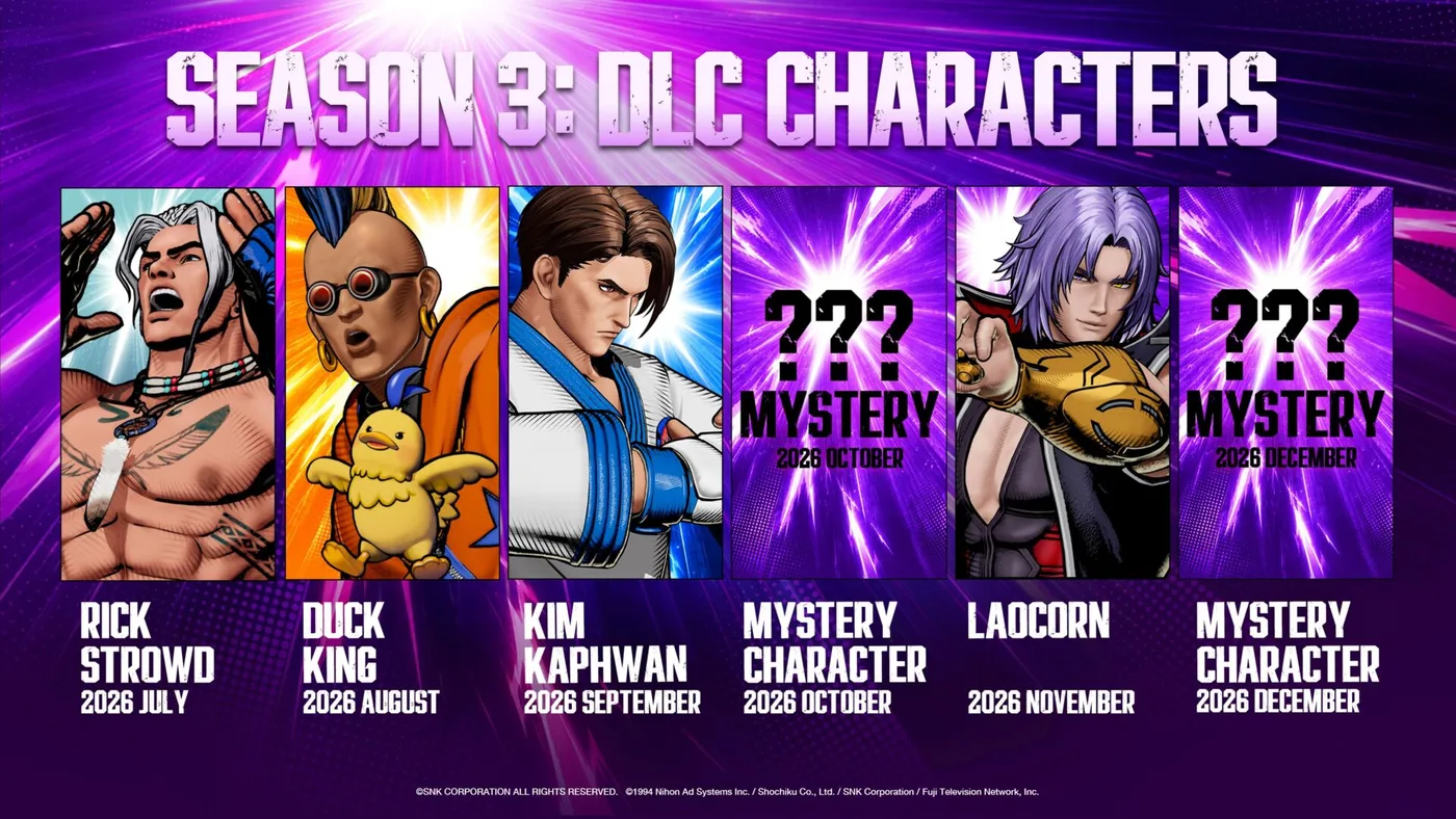 Season 3 由7月至12月的角色路線圖