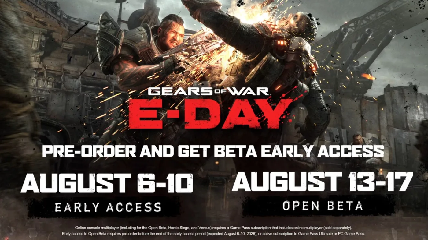 Gears of War E-Day beta 兩輪日期與資格
