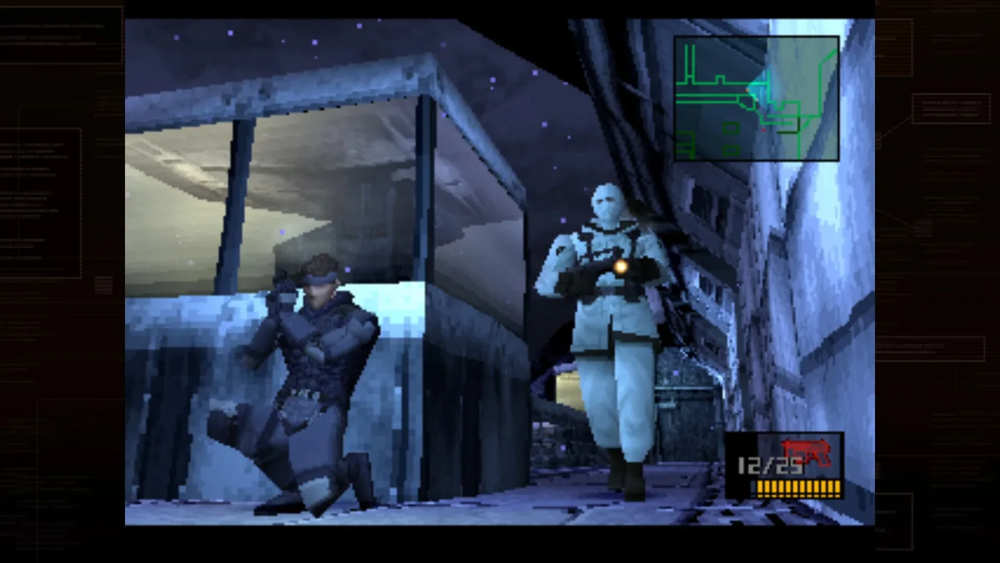 MGS1 敵兵視野與潛入場面