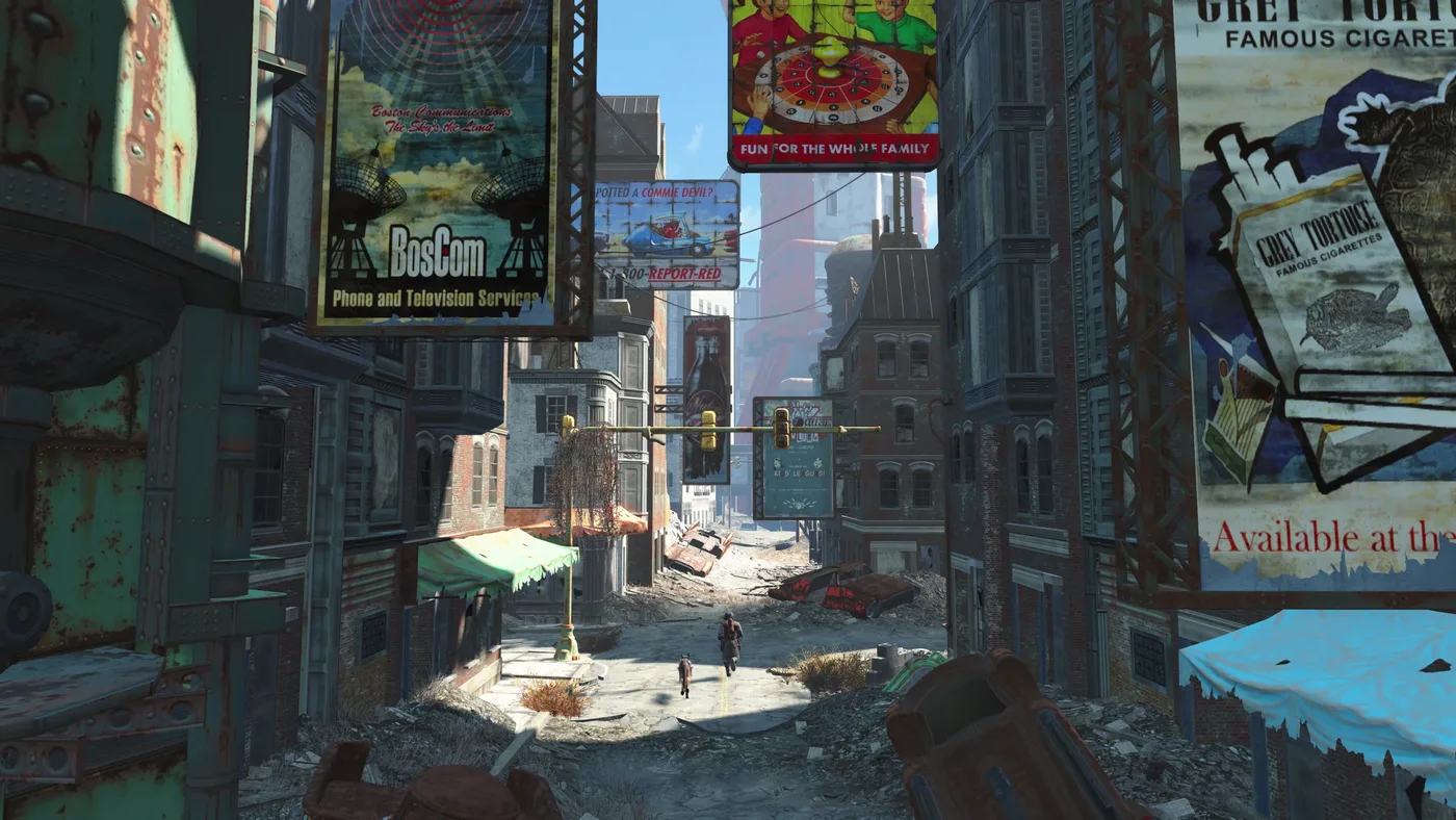 Fallout 4 官方截圖:Diamond City 城區場景