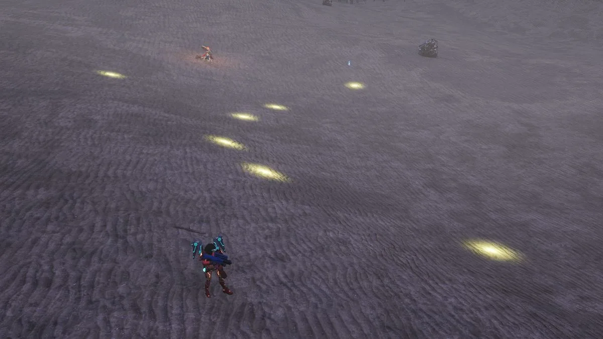 Palworld Dessicated Dunes 夜星砂夜間發光畫面
