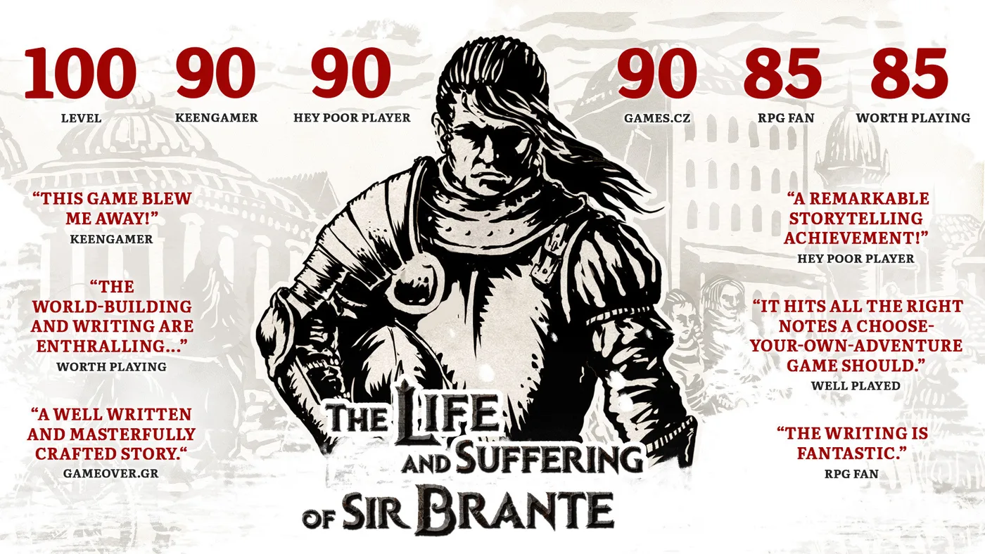 Sir Brante 敘事 RPG 介面與人生階段選擇