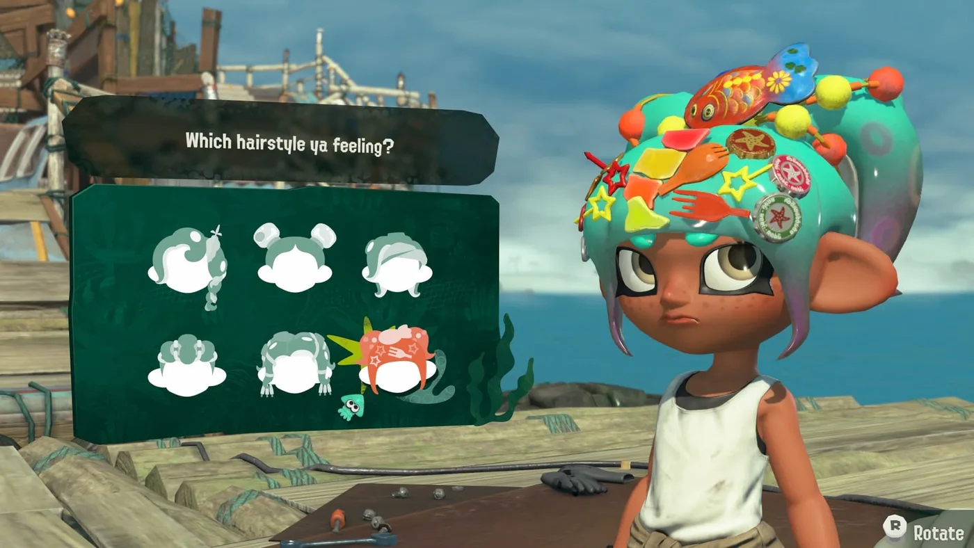 Splatoon Raiders 角色自訂畫面
