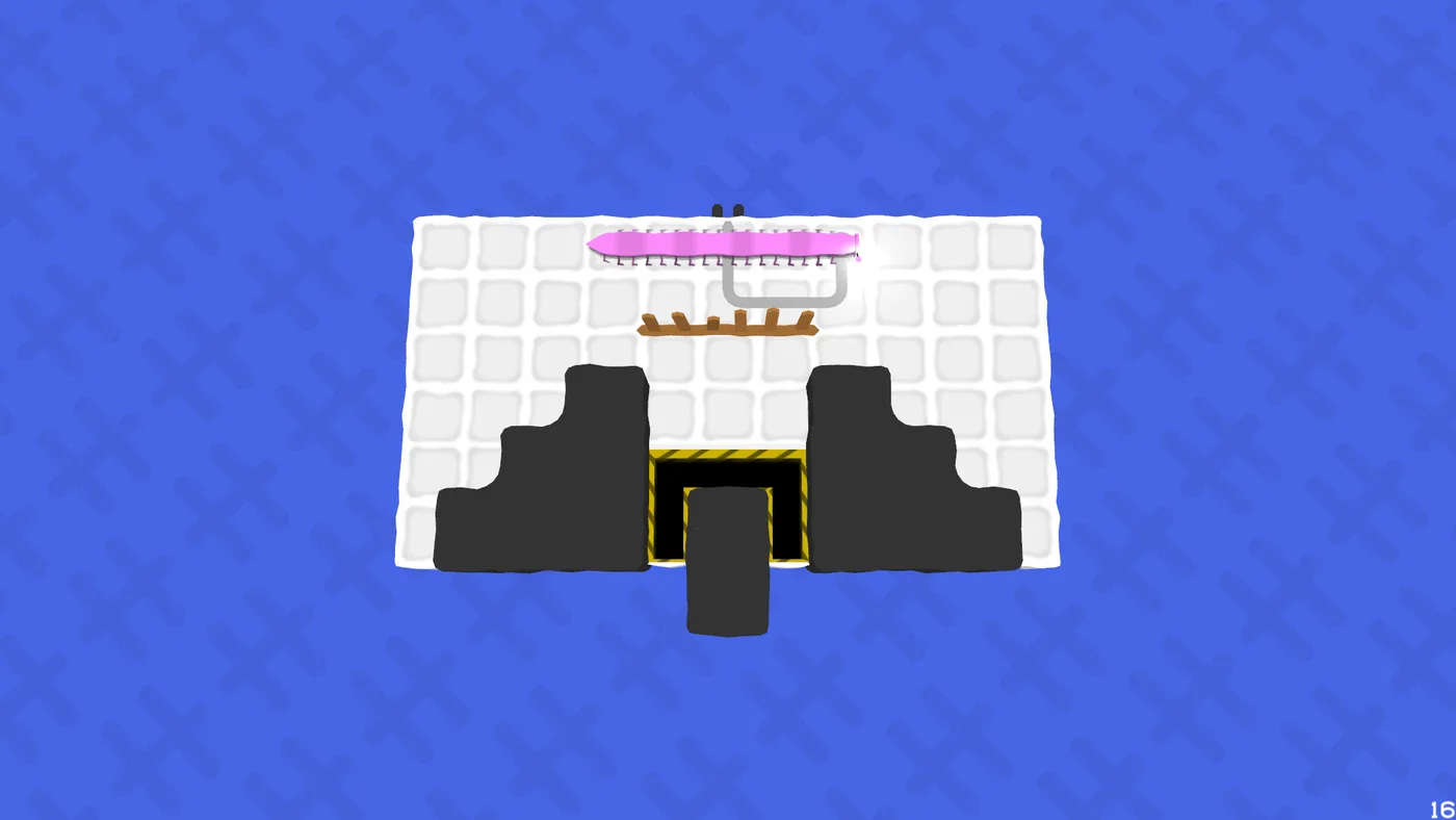 Can of Wormholes worm slicing puzzle setup