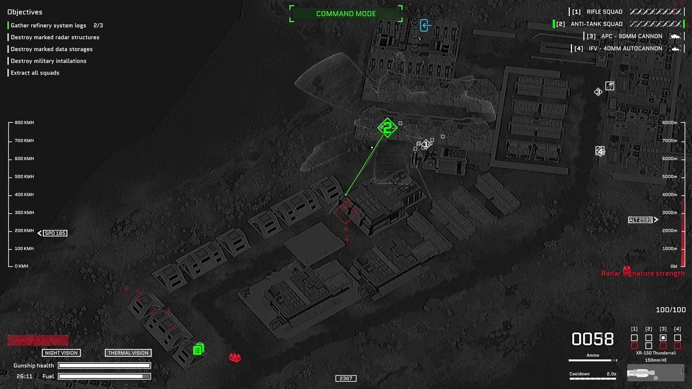 Drone Sector 夜視/熱成像感測與目標鎖定 UI