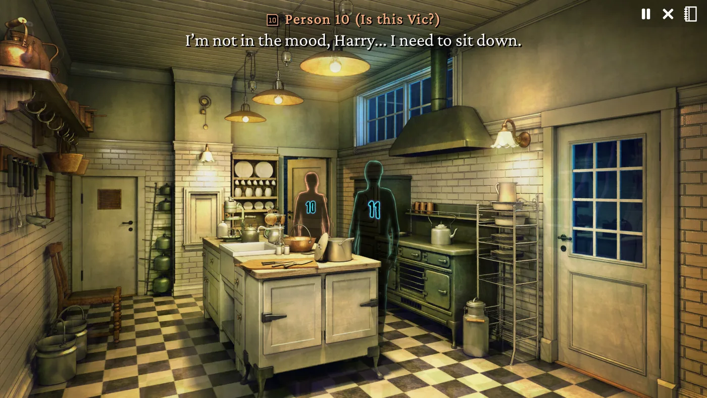 The Incident at Galley House 未辨認人物與房間線索畫面
