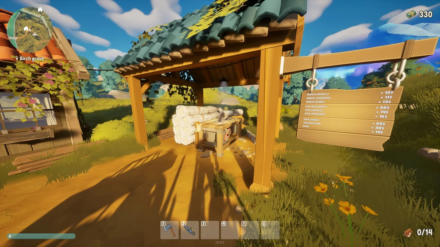 A Game About Chopping Trees 搬運木材與升級流程