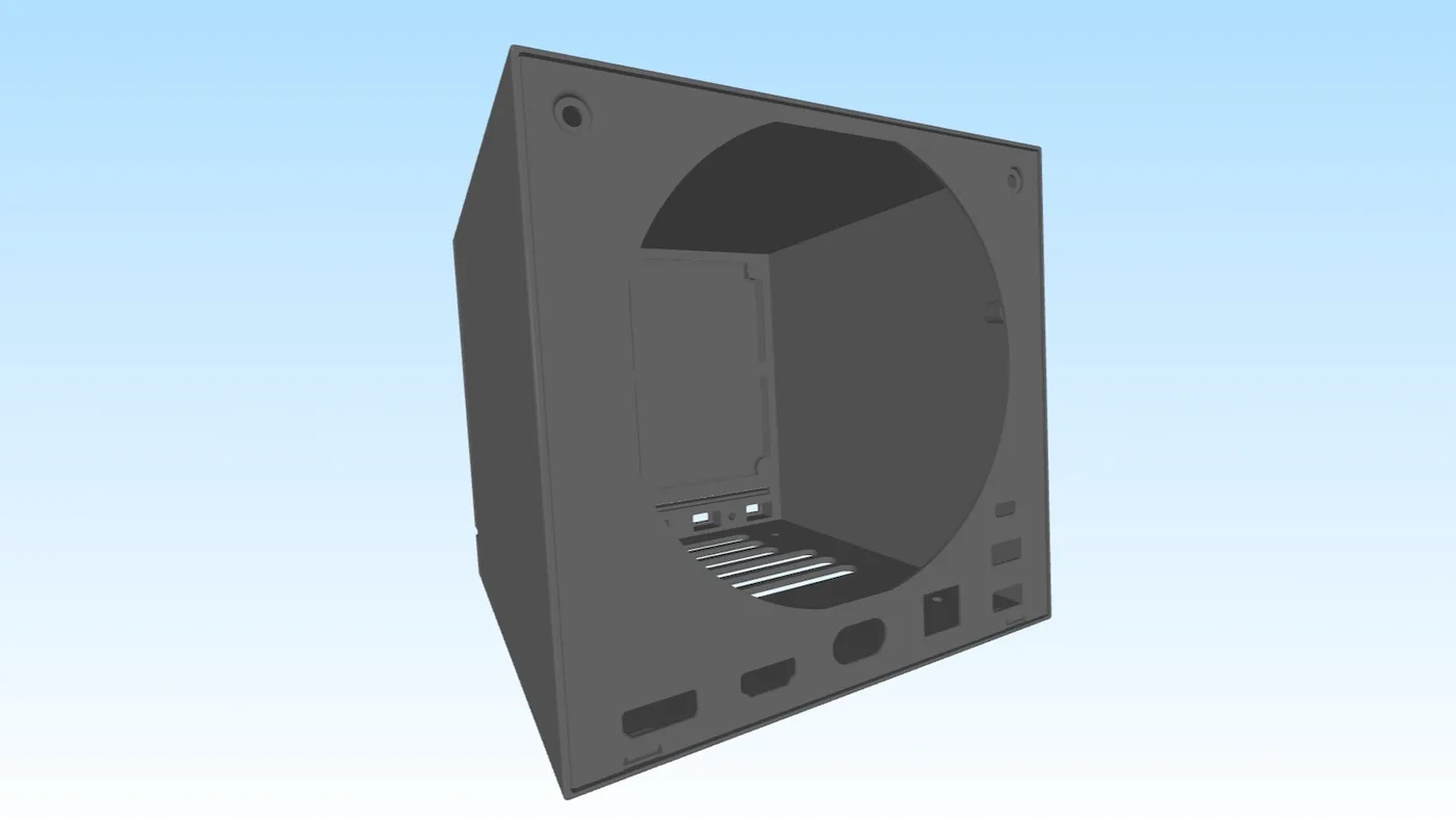 Steam Machine CAD 外殼背面與內部開孔