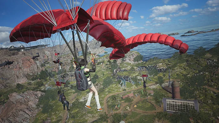 FF7 Revelation 角色由空中降落世界地圖
