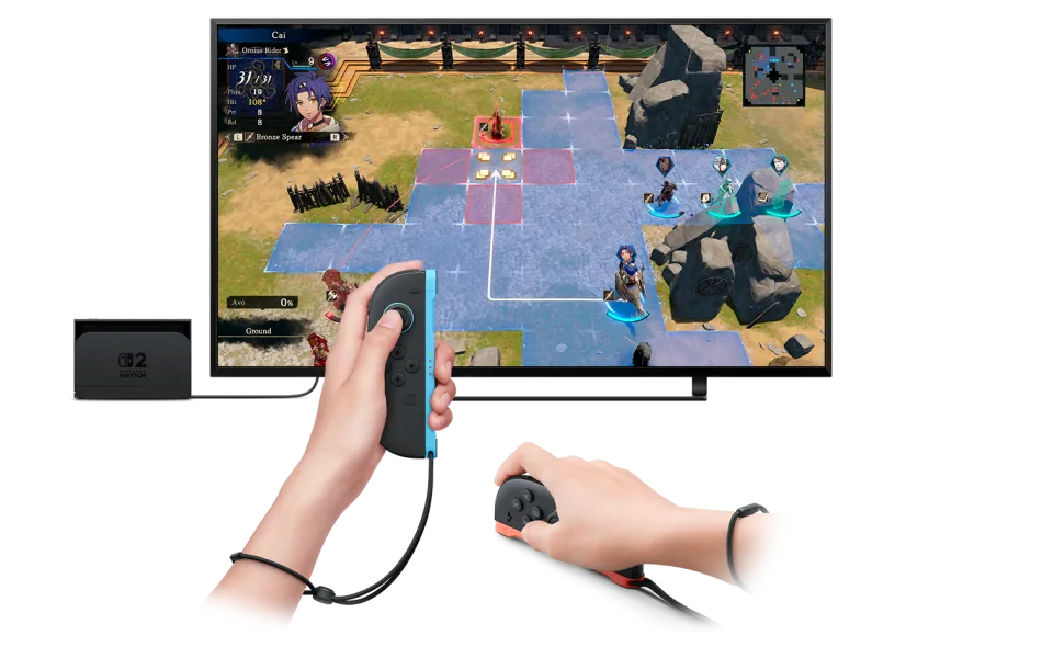 Fire Emblem Fortune’s Weave Joy-Con 2 滑鼠操作示意